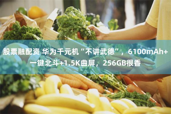 股票融配资 华为千元机“不讲武德”，6100mAh+一键北斗+1.5K曲屏，256GB很香