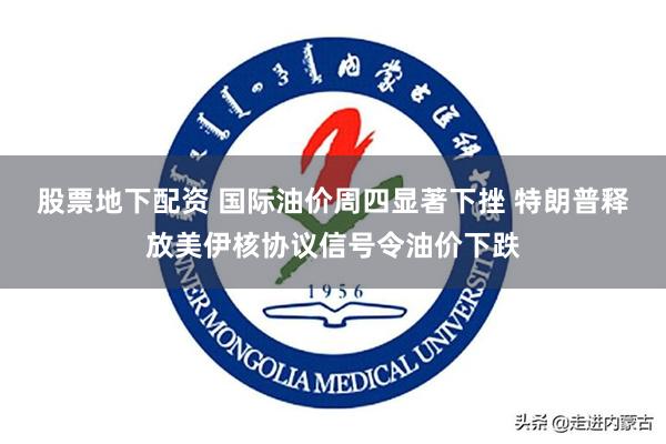 股票地下配资 国际油价周四显著下挫 特朗普释放美伊核协议信号令油价下跌