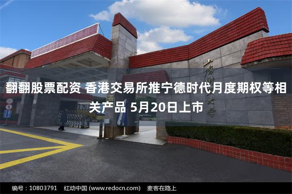 翻翻股票配资 香港交易所推宁德时代月度期权等相关产品 5月20日上市