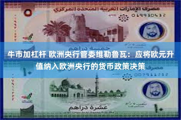 牛市加杠杆 欧洲央行管委维勒鲁瓦：应将欧元升值纳入欧洲央行的货币政策决策